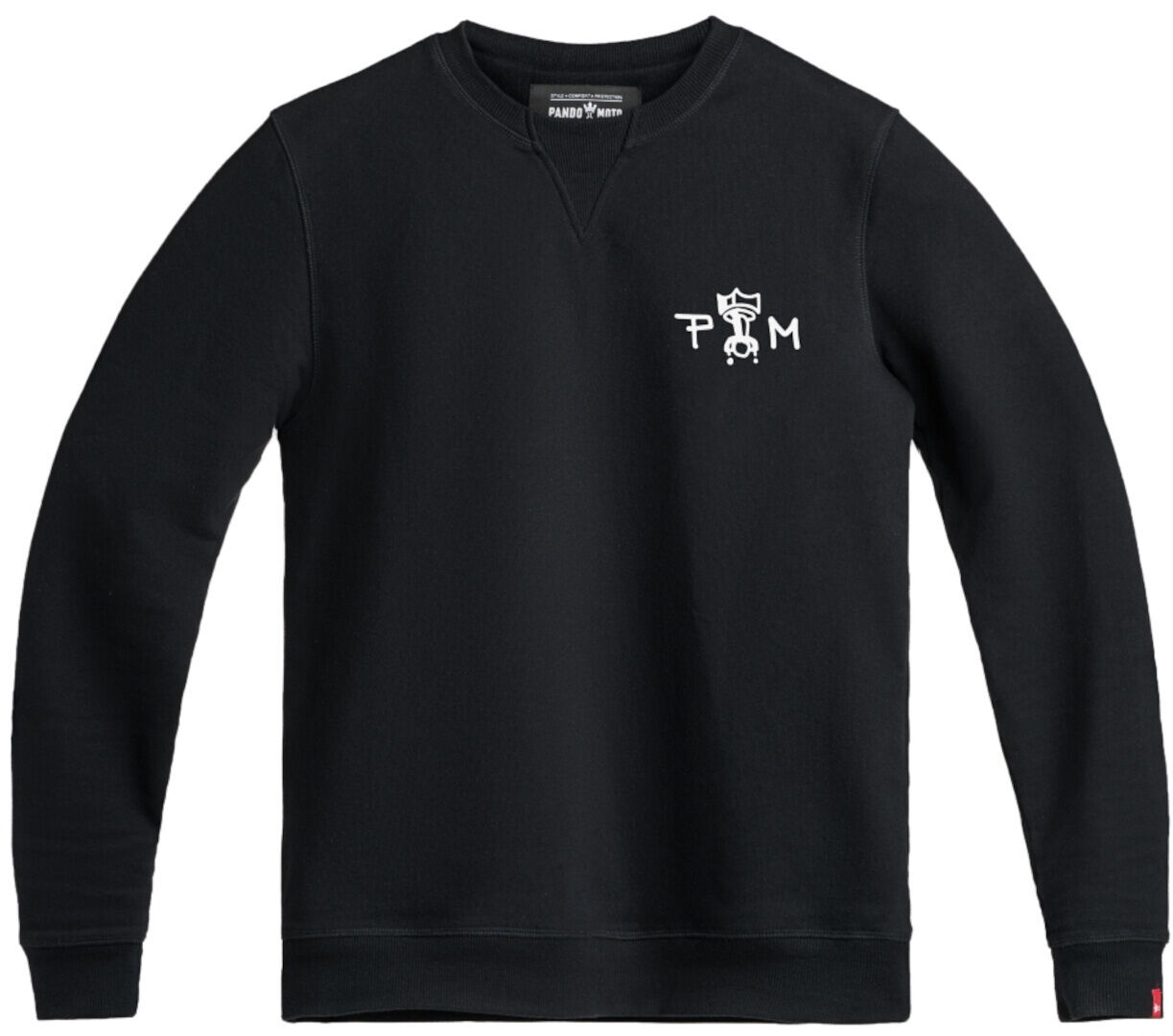 Pando Moto John Wing Pullover Nero Bianco M