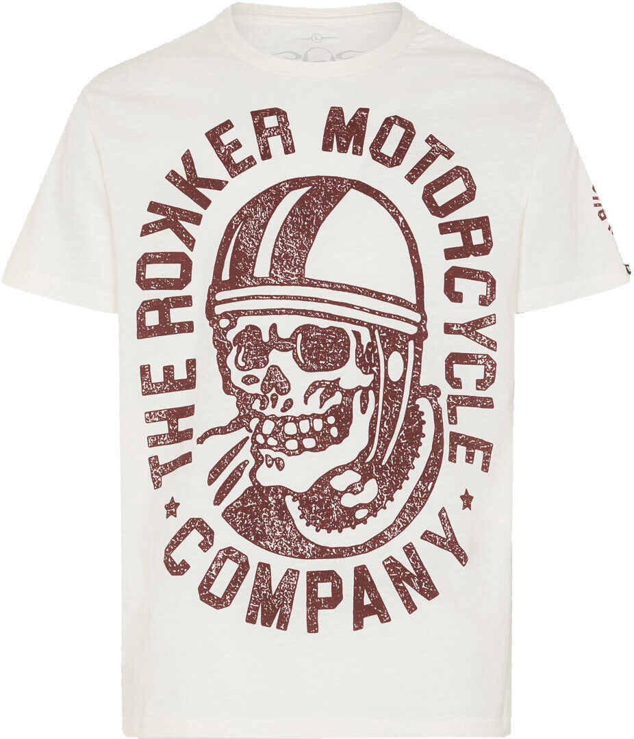 Rokker Motorcycle 77 Co Maglietta Bianco M