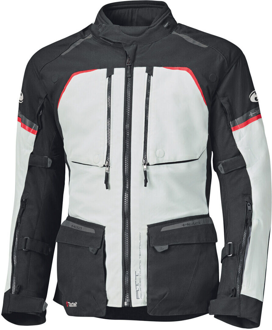 Held Tridale Top Giacca in tessuto Motocycle Nero Grigio Rosso 5XL