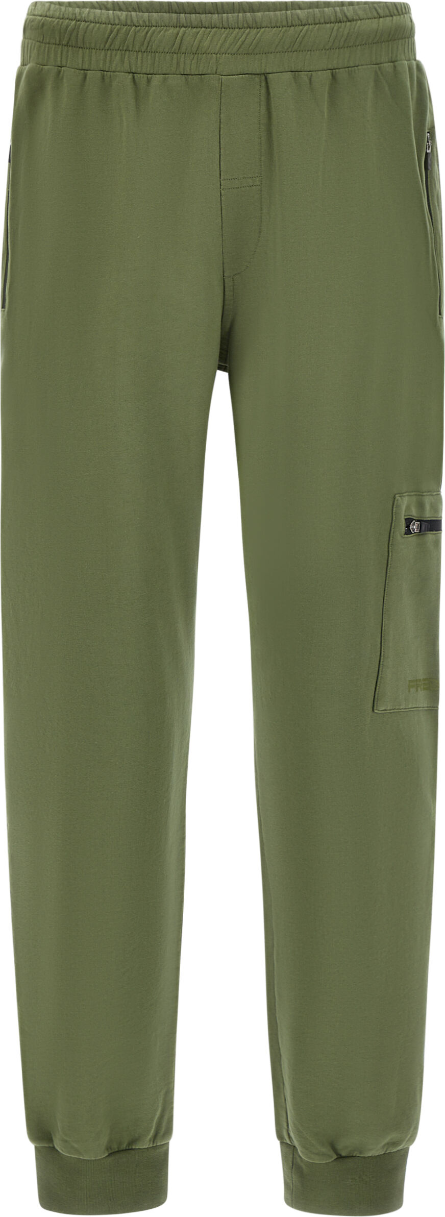 Freddy Joggers in french terry con tasca applicata sul fianco Verde Militare Uomo Small