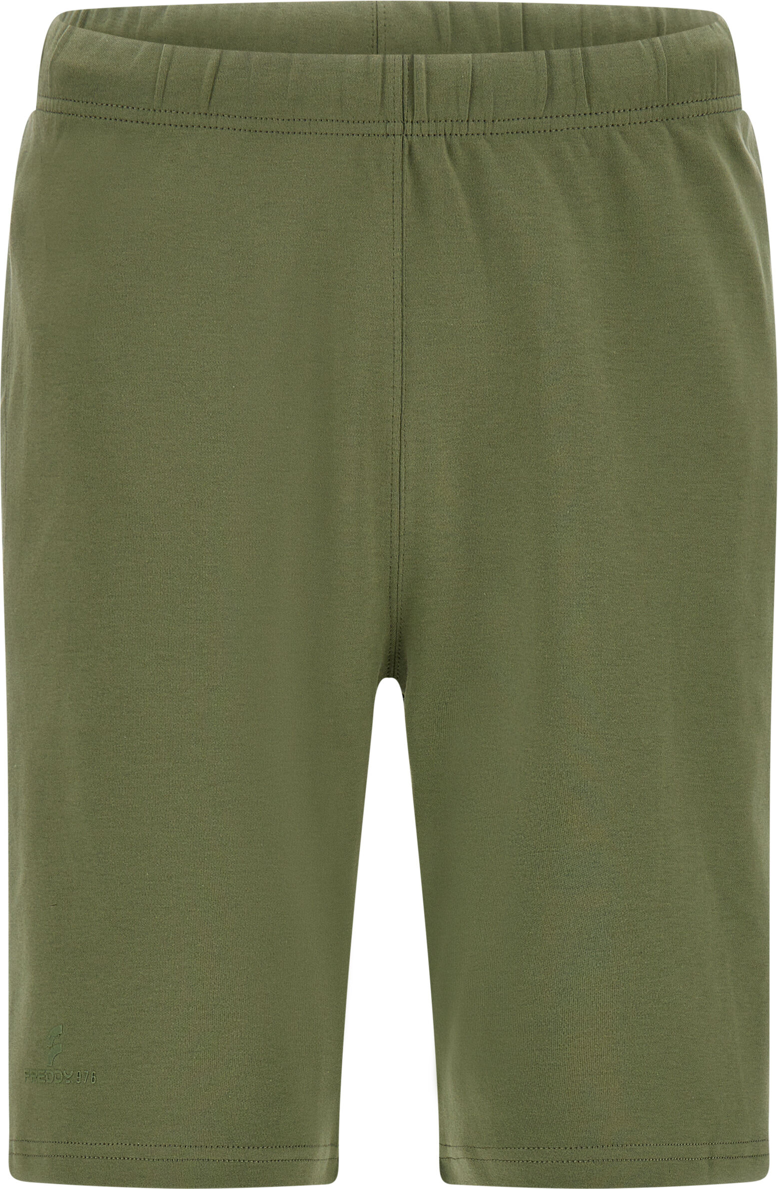 Freddy Pantaloncini in cotone con tasche e coulisse Verde Militare Uomo Extra Large