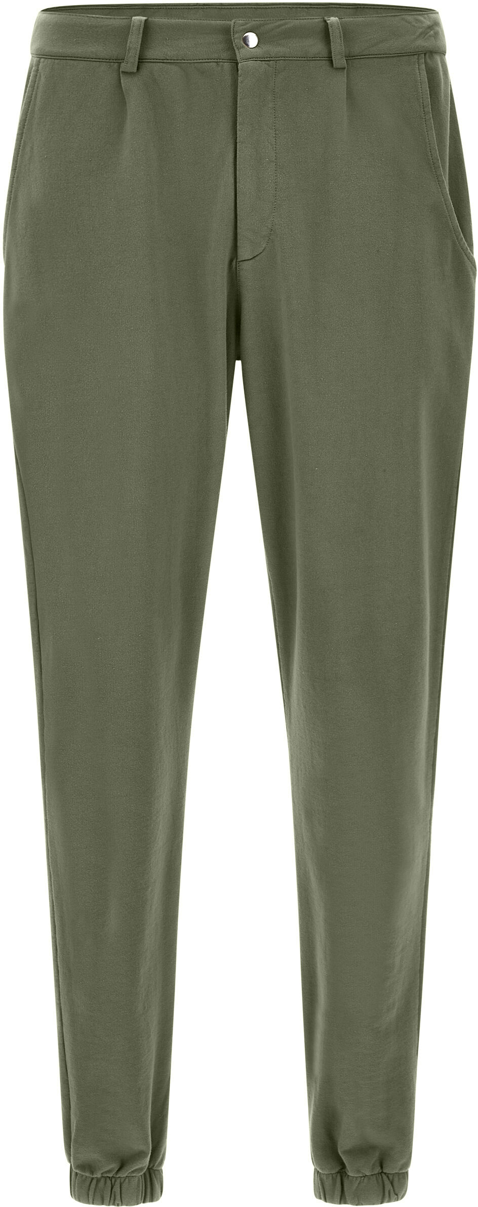 Freddy Pantaloni in felpa modello chino con elastico sul fondo Verde Militare Uomo Medium