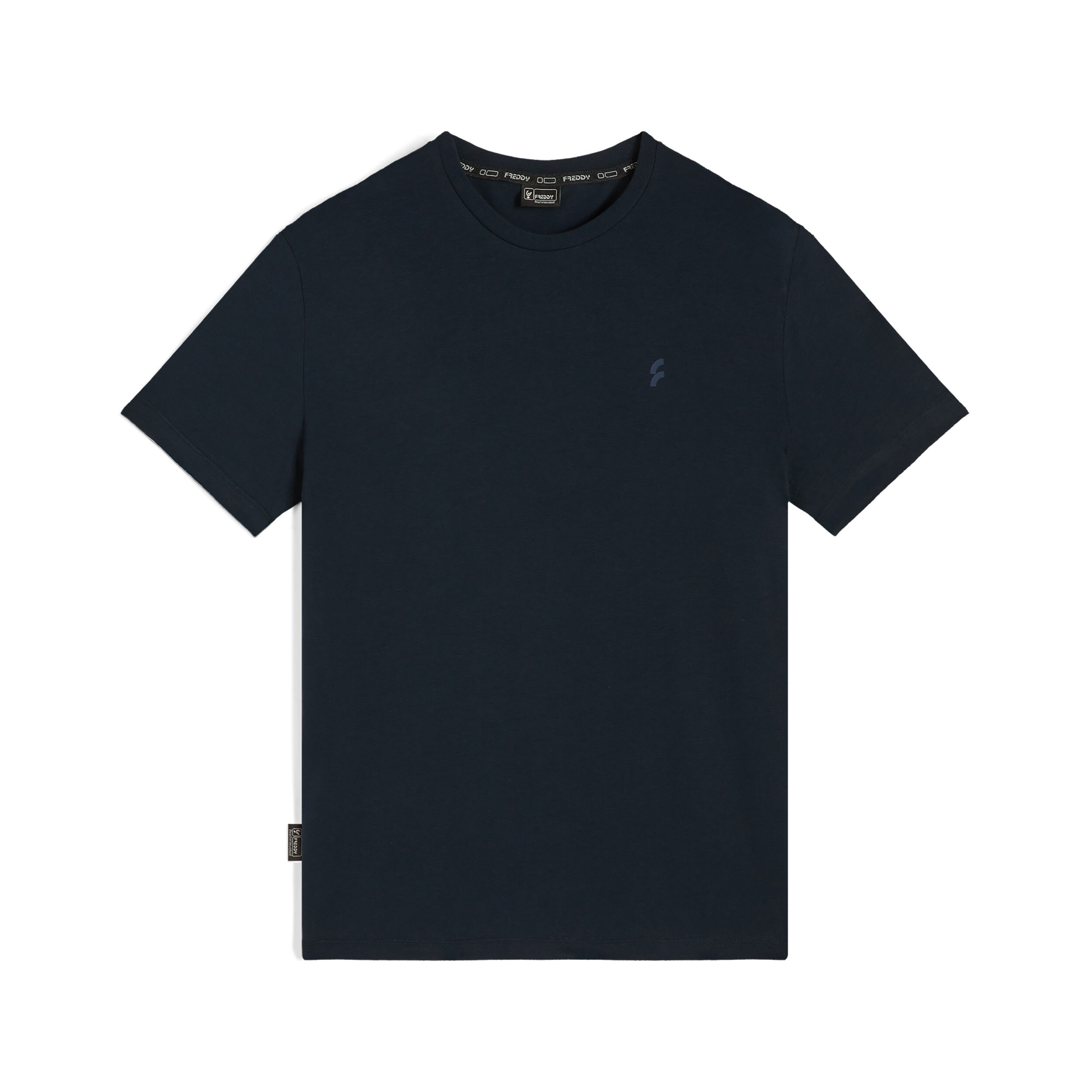 Freddy T-shirt uomo in jersey elasticizzato con piccolo logo Blu Uomo Xxx Large
