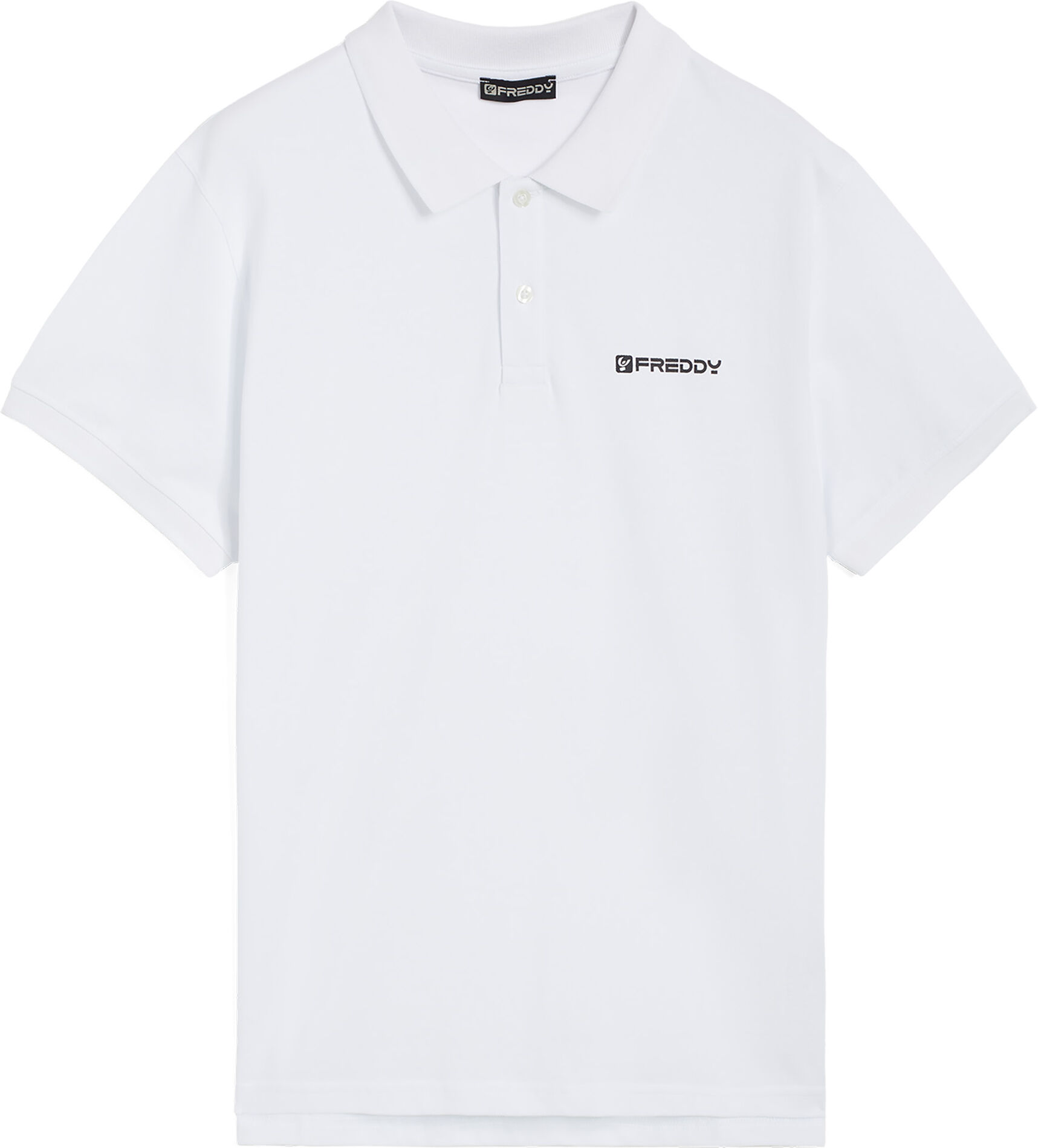 Freddy Polo manica corta da uomo design essenziale in cotone 100% Bianco Uomo Extra Large