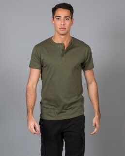 JRC 100 T-shirt serafino uomo girocollo Malaga neutro o personalizzato