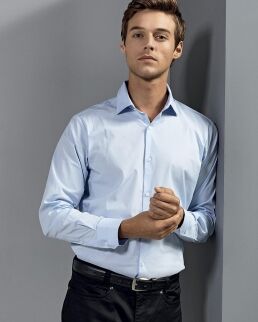 Premier 100 Camicia da uomo con chiusura a bottoni sul davanti neutro o personalizzato