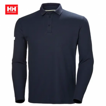 Helly Hansen Polo Crewline blu manica lunga in tactel XL