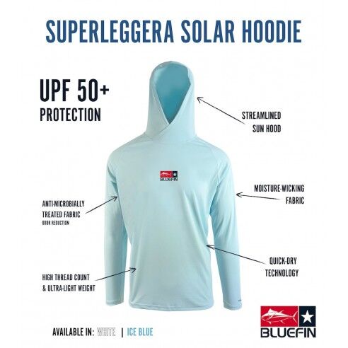 Bluefin USA Superleggera maglietta da pesca UPF 50+ con cappuccio Grigio Camo XL