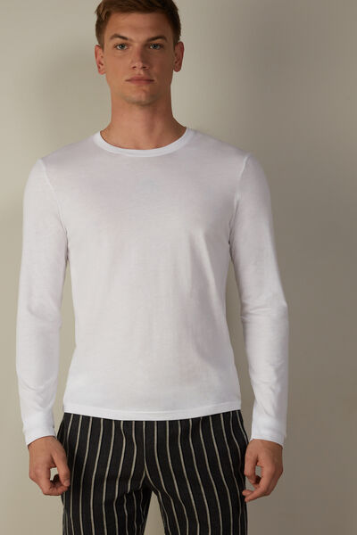 Intimissimi Maglia Manica Lunga in Cotone Superior Uomo Bianco Taglia L