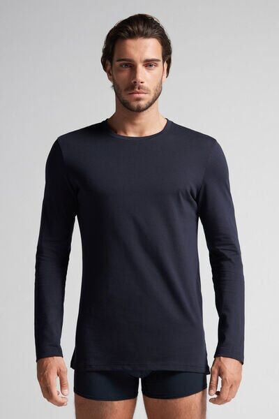 Intimissimi Maglia Manica Lunga in Cotone Superior Uomo Blu Taglia L