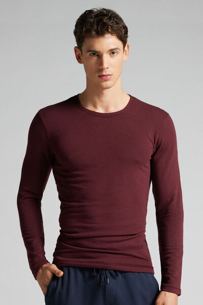 Intimissimi Maglia a Manica Lunga in Modal Cashmere Uomo Bordeaux Taglia XL