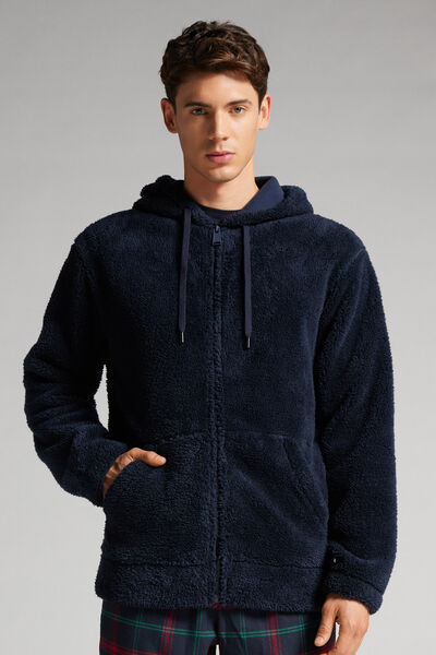 Intimissimi Felpa Teddy con Zip Uomo Blu Taglia L/XL