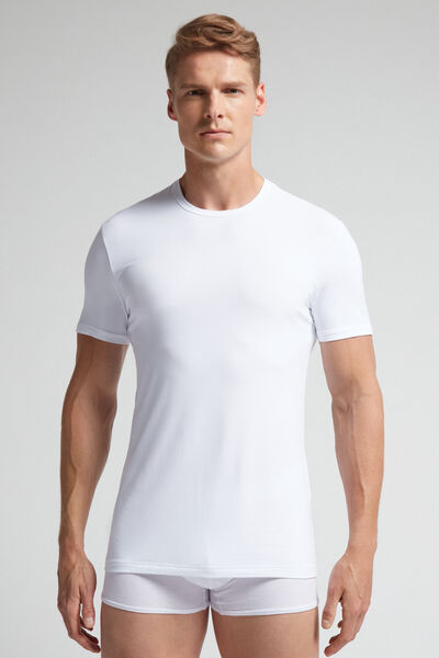 Intimissimi T-shirt in Microfibra Uomo Bianco Taglia XXL