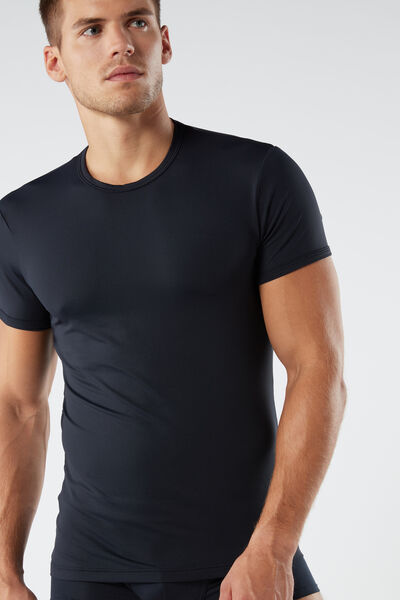 Intimissimi T-shirt in Microfibra Uomo Blu Taglia L