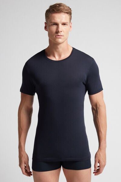 Intimissimi T-Shirt in Cotone Superior Extrafine Uomo Blu Taglia XXL