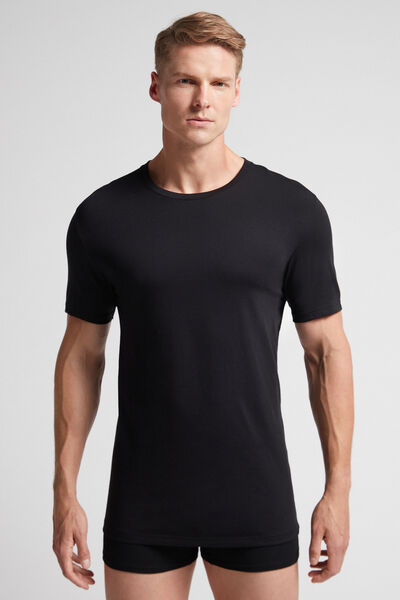 Intimissimi T-Shirt in Cotone Superior Uomo Nero Taglia XXL