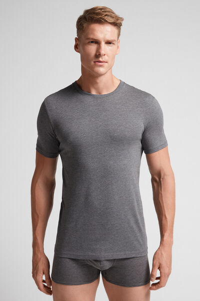 Intimissimi T-Shirt in Cotone Superior Uomo Grigio Scuro Taglia XXL