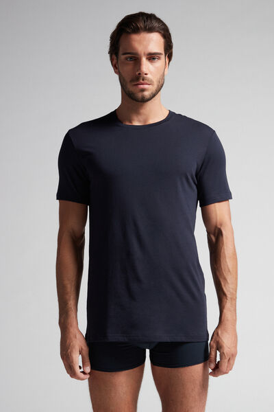 Intimissimi T-Shirt in Cotone Superior Uomo Blu Taglia S