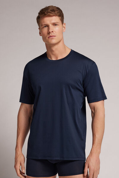 Intimissimi T-shirt in Cotone Premium Mercerizzato Uomo Blu Taglia XL