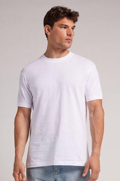 Intimissimi T-shirt Muscle Fit in Cotone Uomo Bianco Taglia XL