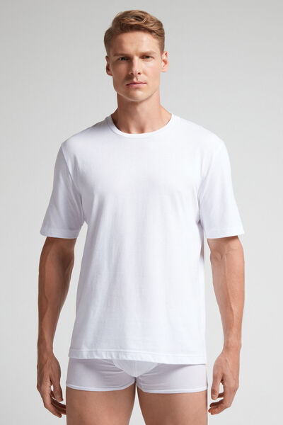 Intimissimi T-shirt in Jersey di Cotone Uomo Bianco Taglia S
