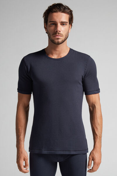 Intimissimi T-shirt in Modal Cashmere Uomo Blu Taglia S