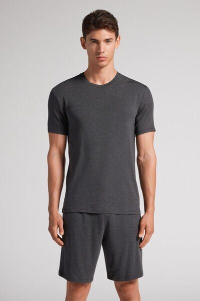 Intimissimi T-shirt in Soft Silk Uomo Grigio Taglia L