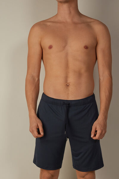 Intimissimi Pantalone Corto in Soft Silk Uomo Blu Taglia S