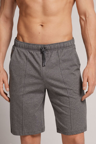 Intimissimi Pantalone Corto in Cotone con Nervatura Uomo Grigio Scuro Taglia XL