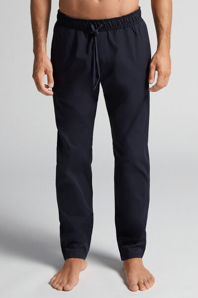 Intimissimi Pantalone in Tela di Cotone Uomo Blu Taglia XL