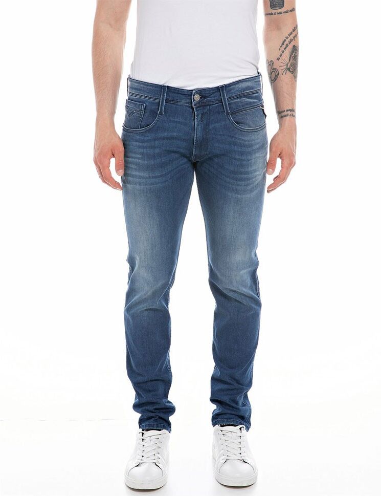 Replay Jeans Anbas L30 Slim Fit Blu Medio Uomo 36