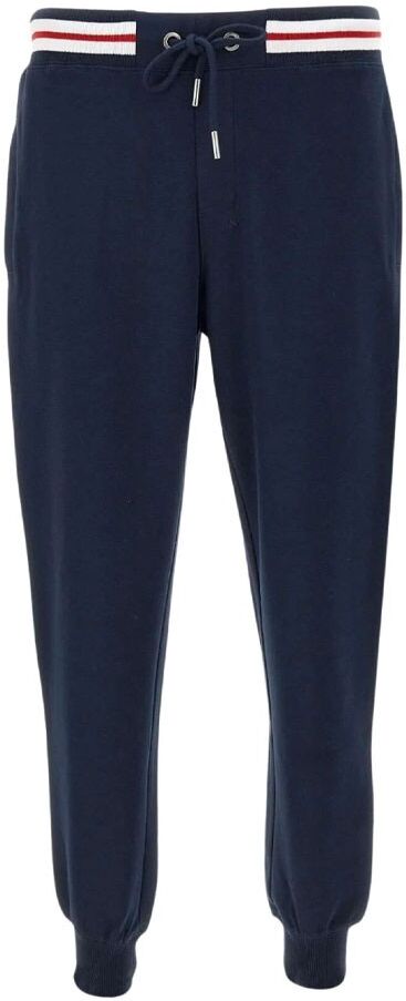 Sun68 Sun 68 Pantaloni Con Polsino Piquet Blu Bianco Uomo L