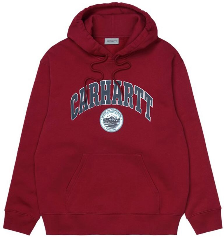 Carhartt Wip Carhartt Felpa Con Cappuccio Logo University Rosso Uomo S