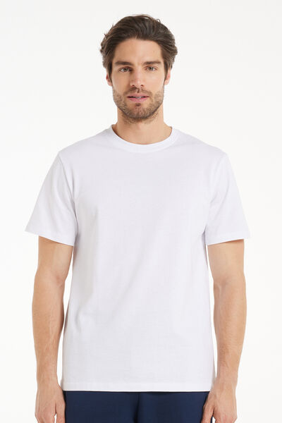 Tezenis T-Shirt in 100% Cotone a Girocollo Uomo Bianco Tamaño XXL