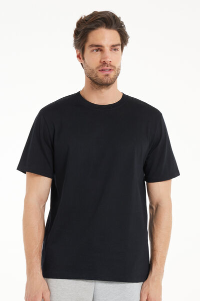 Tezenis T-Shirt in 100% Cotone a Girocollo Uomo Nero Tamaño XXL