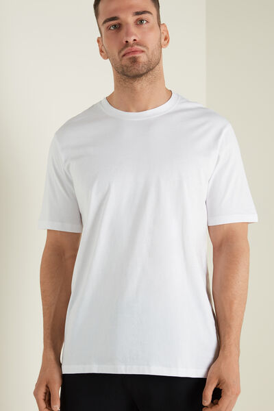 Tezenis T-shirt Basic Ampia in Cotone Uomo Bianco Tamaño XL