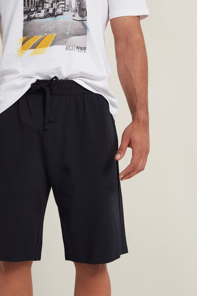 Tezenis Pantaloncino Cotone Piquet Uomo Blu Tamaño M