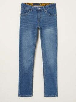 Levi's 510 skinny fit jeans met medium wassing en stretch - Indigo