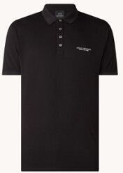 Armani Exchange Regular fit polo met logo - Zwart