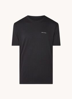 Armani Exchange T-shirt van Pima katoen met logo - Zwart