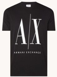 Armani Exchange T-shirt met logoprint - Zwart