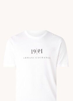 Armani Exchange T-shirt met logoprint - Wit