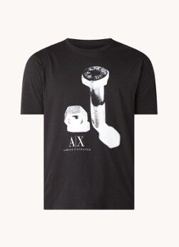 Armani Exchange T-shirt met print - Zwart
