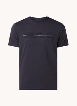 Armani Exchange T-shirt met 3D logoprint - Donkerblauw