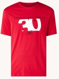 Armani Exchange T-shirt met print - Rood