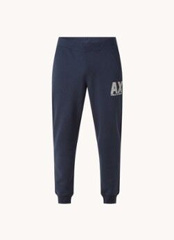Armani Exchange Tapered fit joggingbroek met logoprint - Donkerblauw