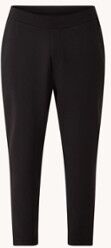 Armani Exchange Tapered fit cropped joggingbroek met logoborduring - Zwart