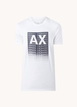 Armani Exchange T-shirt met logoprint - Wit