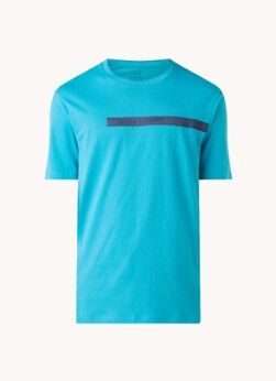 Armani Exchange T-shirt met logoprint - Turquoise