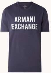 Armani Exchange T-shirt met 3D logo - Donkerblauw